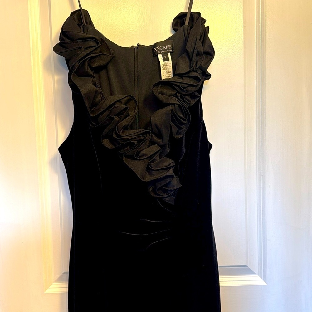 Xscape Black Embellished Sheath Midi Dress